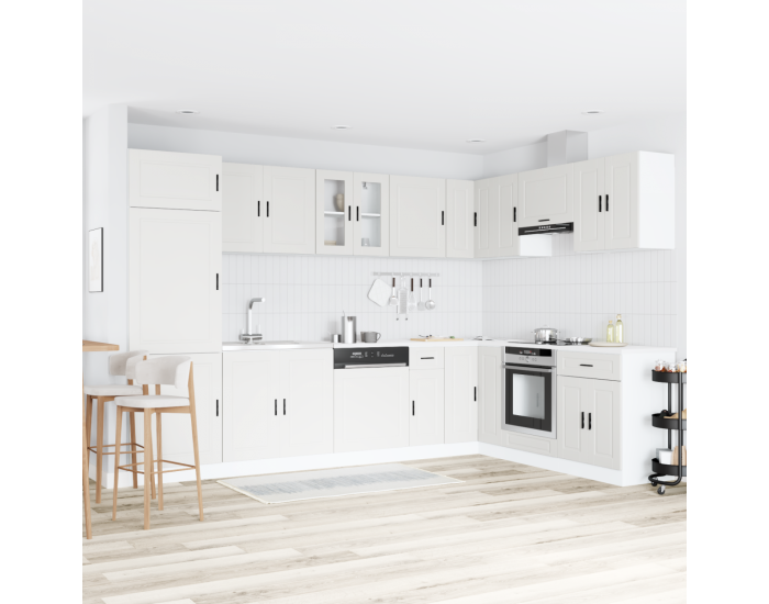 Sonata H Мивка с шкаф Porto 2 pcs Бяло 80 x 46 x 84.5 см Инженерно дърво