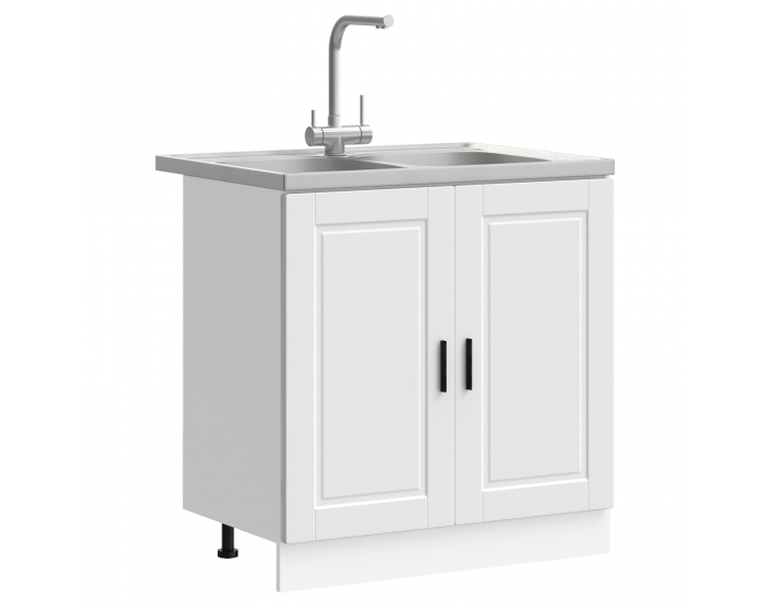 Sonata H Мивка с шкаф Porto 2 pcs Бяло 80 x 46 x 84.5 см Инженерно дърво