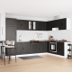 Sonata H Мивка с шкаф със съхранение Porto 2 pcs Черно 80 x 46 x 84.5 см