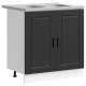 Sonata H Мивка с шкаф със съхранение Porto 2 pcs Черно 80 x 46 x 84.5 см