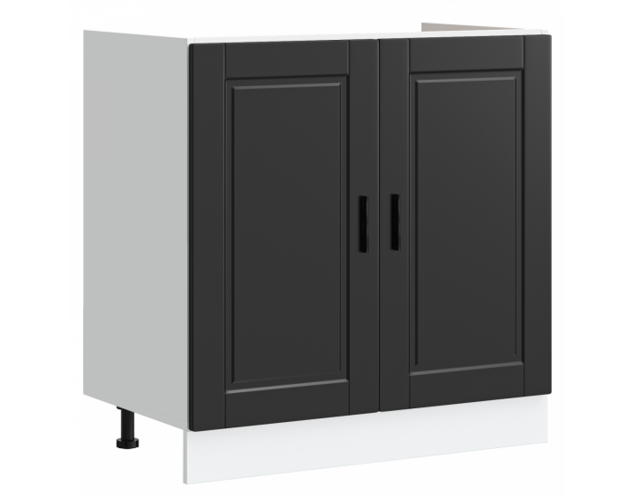Sonata H Мивка с шкаф със съхранение Porto 2 pcs Черно 80 x 46 x 84.5 см
