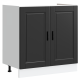 Sonata H Мивка с шкаф със съхранение Porto 2 pcs Черно 80 x 46 x 84.5 см