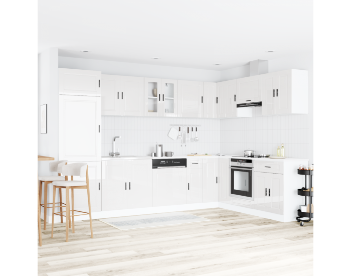 Sonata H Мивка с шкаф Porto 2 pcs Бяло 80 x 46 x 84.5 см Инженерно дърво