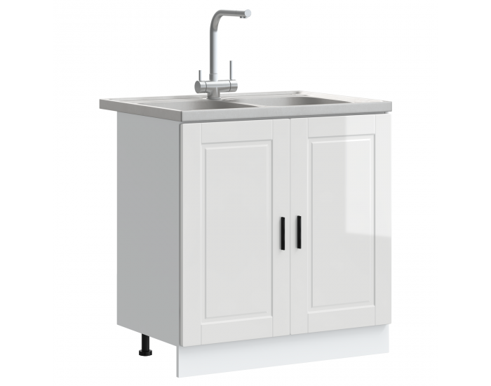 Sonata H Мивка с шкаф Porto 2 pcs Бяло 80 x 46 x 84.5 см Инженерно дърво