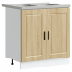 Sonata H Мивка с шкаф с врата Porto 2 pcs Кафяво 80 x 46 x 84.5 см