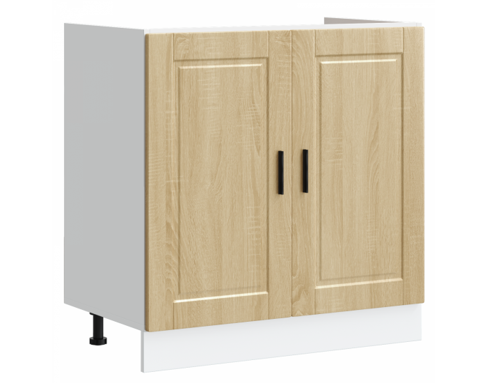 Sonata H Мивка с шкаф с врата Porto 2 pcs Кафяво 80 x 46 x 84.5 см