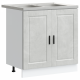 Sonata H Мивка с шкаф Porto 2 pcs Сив 80 x 46 x 84.5 см Инженерно дърво