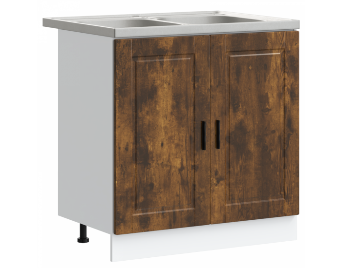 Sonata H Мивка с шкаф с врата Porto 2 pcs Кафяво 80 x 46 x 84.5 см