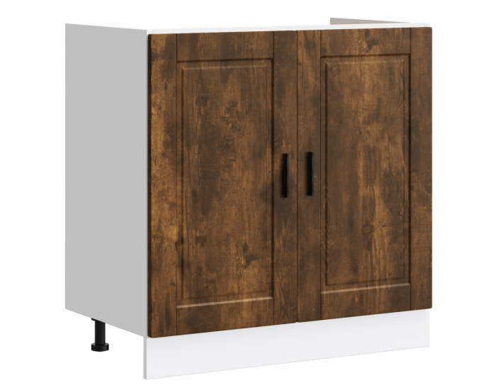 Sonata H Мивка с шкаф с врата Porto 2 pcs Кафяво 80 x 46 x 84.5 см