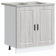 Sonata H Мивка с шкаф Porto 2 pcs Сив 80 x 46 x 84.5 см Инженерно дърво