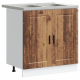 Sonata H Мивка с шкаф с врата Porto 2 pcs Кафяво 80 x 46 x 84.5 см