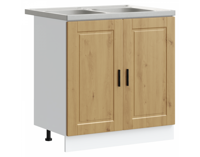 Sonata H Мивка с шкаф с врата Porto 2 pcs Кафяво 80 x 46 x 84.5 см