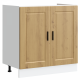 Sonata H Мивка с шкаф с врата Porto 2 pcs Кафяво 80 x 46 x 84.5 см