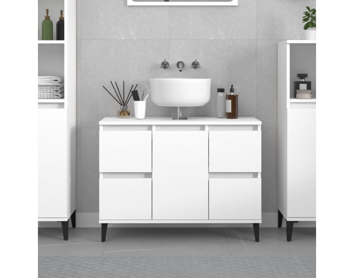 Sonata Dulap de chiuvetă, alb, 80x33x60 cm, lemn prelucrat