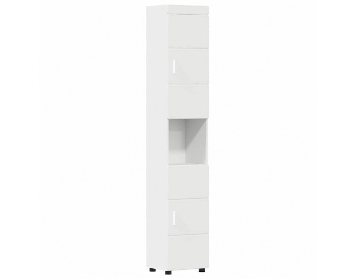 Sonata H Шкаф за баня TULUM Бяло 37 x 31.5 x 203 см Инженерно дърво