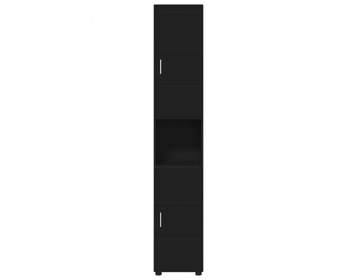 Sonata H Шкаф за баня TULUM Черно 37 x 31.5 x 203 см Инженерно дърво