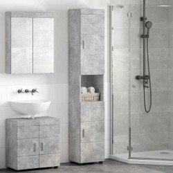 Sonata H Шкаф за баня с врата TULUM Бетонно сиво 37 x 31.5 x 203 см - Dulapuri de baie