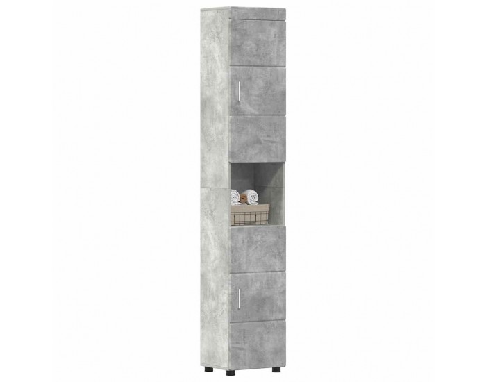 Sonata H Шкаф за баня с врата TULUM Бетонно сиво 37 x 31.5 x 203 см