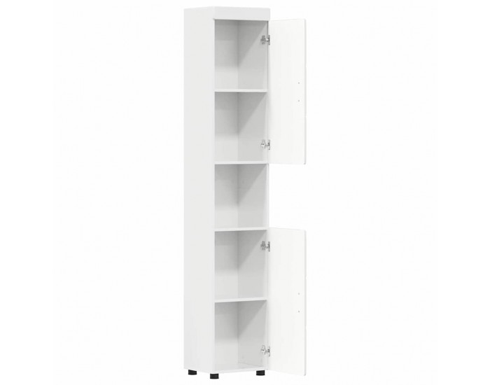 Sonata H Шкаф за баня TULUM Бяло Със Силен Гланц 37 x 31.5 x 203 см