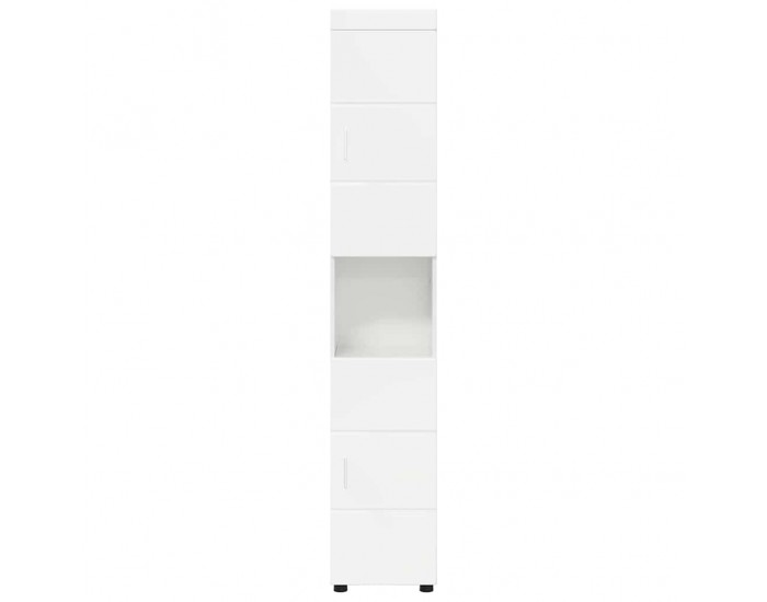 Sonata H Шкаф за баня TULUM Бяло Със Силен Гланц 37 x 31.5 x 203 см
