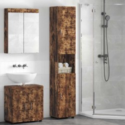 Sonata H Шкаф за баня със съхранение TULUM Опушен дъб 37 x 31.5 x 203 см - Dulapuri de baie