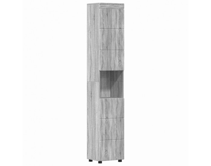 Sonata H Шкаф за баня със съхранение TULUM Сив сонома 37 x 31.5 x 203 см