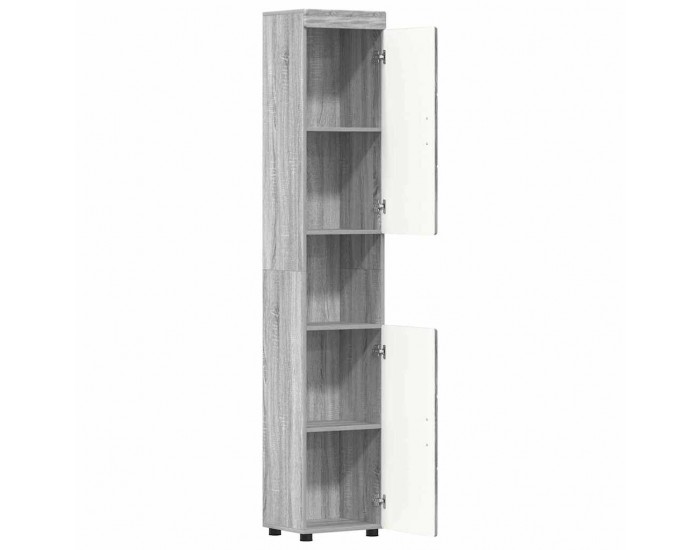 Sonata H Шкаф за баня със съхранение TULUM Сив сонома 37 x 31.5 x 203 см