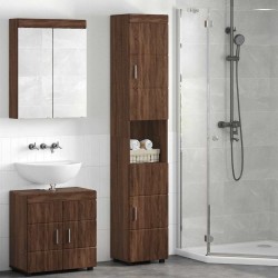Sonata H Шкаф за баня TULUM Кафяв дъб 37 x 31.5 x 203 см Инженерно дърво - Dulapuri de baie