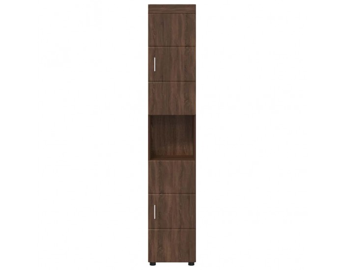 Sonata H Шкаф за баня TULUM Кафяв дъб 37 x 31.5 x 203 см Инженерно дърво