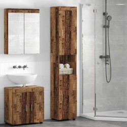 Sonata H Шкаф за баня с врата TULUM Старо дърво 37 x 31.5 x 203 см - Dulapuri de baie