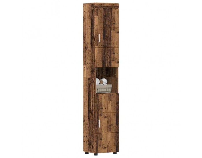 Sonata H Шкаф за баня с врата TULUM Старо дърво 37 x 31.5 x 203 см