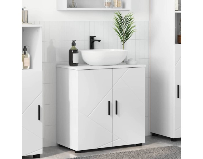 Sonata Dulap de Baie Alb 61 x 35 x 64 cm Lemn prelucrat, Metal