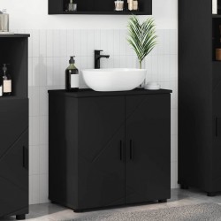 Sonata H Шкаф за баня с рафт Черно 61 x 35 x 64 см Инженерно дърво - Dulapuri de baie