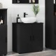 Sonata H Шкаф за баня с рафт Черно 61 x 35 x 64 см Инженерно дърво