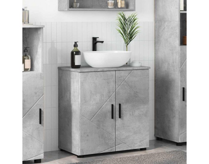 Sonata H Шкаф за баня Бетонно сиво 61 x 35 x 64 см Инженерно дърво