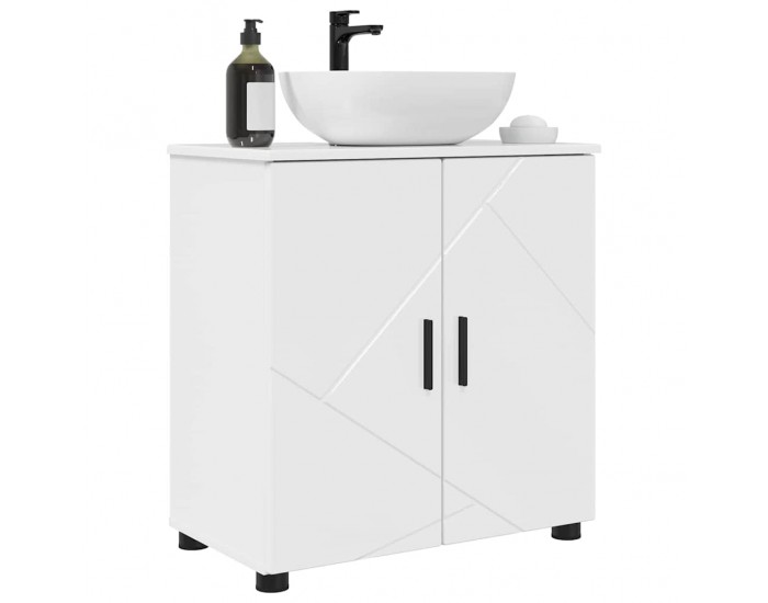 Sonata H Шкаф за баня с рафт Бяло Със Силен Гланц 61 x 35 x 64 см