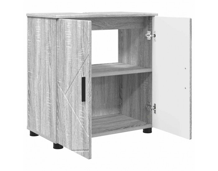 Sonata H Шкаф за баня с рафт Сив сонома 61 x 35 x 64 см Инженерно дърво