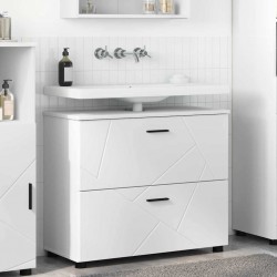 Sonata H Шкаф за баня с чекмедже Бяло 76.5 x 35 x 64 см Инженерно дърво - Dulapuri de baie