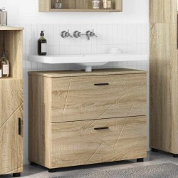 Sonata H Шкаф за баня дъб сонома 76.5 x 35 x 64 см Инженерно дърво - Dulapuri de baie