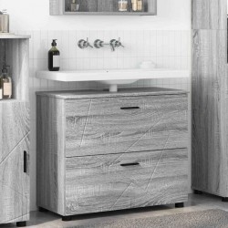 Sonata H Шкаф за баня Сив сонома 76.5 x 35 x 64 см Инженерно дърво - Dulapuri de baie