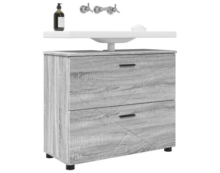 Sonata Dulap de Baie Gri Sonoma 76,5 x 35 x 64 cm