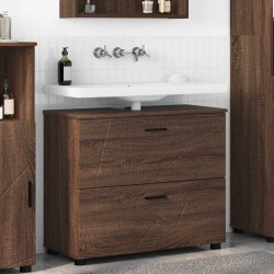 Sonata H Шкаф за баня Кафяв дъб 76.5 x 35 x 64 см Инженерно дърво - Dulapuri de baie