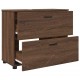 Sonata H Шкаф за баня Кафяв дъб 76.5 x 35 x 64 см Инженерно дърво