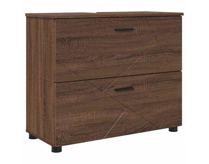 Sonata H Шкаф за баня Кафяв дъб 76.5 x 35 x 64 см Инженерно дърво