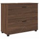 Sonata H Шкаф за баня Кафяв дъб 76.5 x 35 x 64 см Инженерно дърво