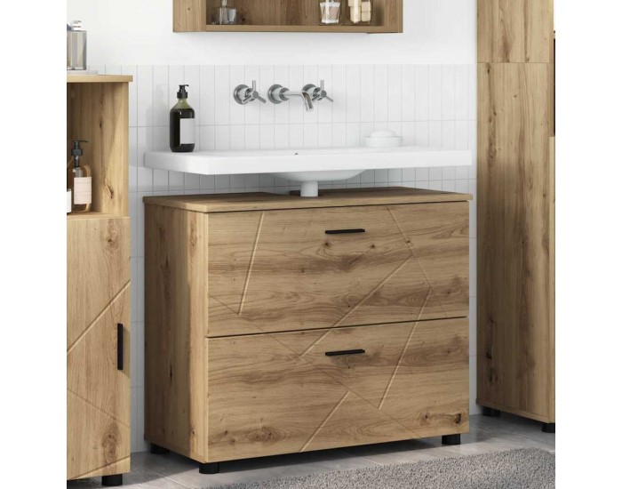 Sonata H Шкаф за баня дъб артизан 76.5 x 35 x 64 см Инженерно дърво