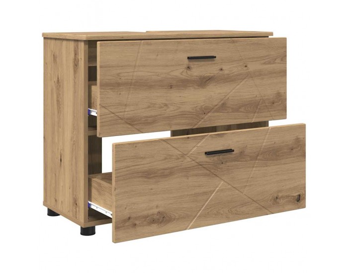 Sonata H Шкаф за баня дъб артизан 76.5 x 35 x 64 см Инженерно дърво