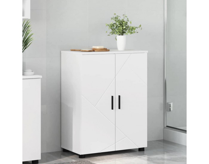 Sonata H Шкаф за баня с рафт Бяло 60 x 35 x 80 см Инженерно дърво