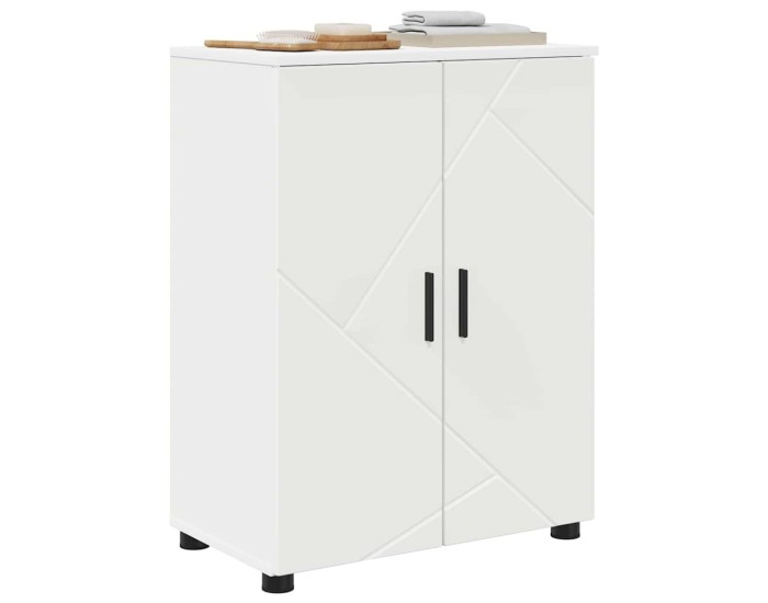 Sonata Dulap de Baie Alb 60 x 35 x 80 cm Lemn prelucrat, Metal