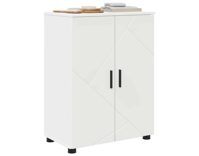 Sonata H Шкаф за баня с рафт Бяло 60 x 35 x 80 см Инженерно дърво